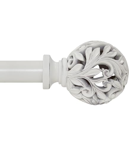 ACHIM Buono II Hayden Gunmetal Decorative Rod and Finial 28-48 in