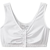 Silverts Front Closure Bras for Older Women, Post Surgery Bras for Women Front Closure, Breast Surgery Recovery Supplies, Comfortable Adaptive Clothing for Elderly - White 2XL