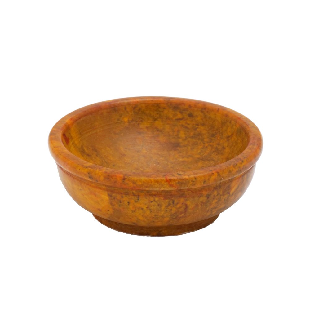 NKlaus Incense burner amber smoking vessel 8cm diameter decorative soapstone bowl incense burner of soapstone 7516