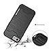 iPhone 7 Case, Moonmini Shockproof Slim Fit Dual Layer Protection Card Slot Holder Hybrid Cover with Kickstand for iPhone 7 (2016) - Black