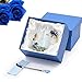 Daycindy Handmade Enamel Rose Teacup Black Tea Cup with Spoon Set (13oz, Rose Blue)