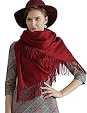 MissWho Cashmere Scarf, Soft Large Wool Scarves Solid Winter Wraps Shawls For Women Men Gift