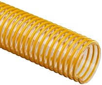Flex-Tube PU Polyurethane Duct Hose, Clear, 6