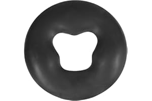 Homoyoyo Beauty Salon Silicone Face Massage Pillow for Bed, O-Shaped Soft Cotton Pad, Black Spa Face Down