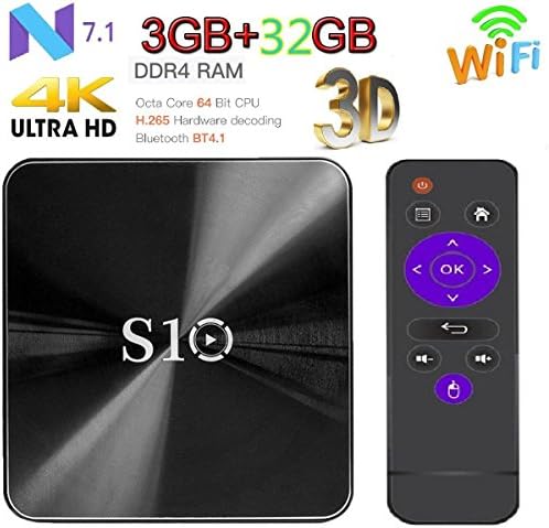 Penkou S10 Android 7.1 TV Box 3GB DDR4 RAM +32GB ROM Amlogic 912 Octa core HD TV Bluetooth 4.1 WiFi 4k Smart Box