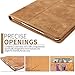 Boriyuan Leather Case Compatible for iPad 9.7 2018(6th Gen)/2017(5th Gen)/iPad Pro 9.7/iPad Air 2 &1- Leather Smart Cover Protective Folio Flip Stand with Pencil Holder Magnetic Auto Sleep/Wake(Brown)
