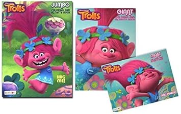 Trolls 11x16 Giant Coloring Activity Book 2 Pack Amazon Fr Jeux Et Jouets