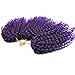 BeautyGrace Pack of 3 Marlybob Crochet Braids Hair Ombre Afro Kinky Curly Braiding Hair Extensions for Girl Women(8