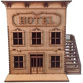 Hotel Brothel Western Building MDF Kit 28mm Terrain Scenery Old West