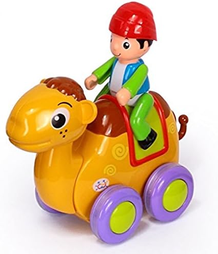 ETang Friction Powered Cars Push And Go Car Cartoon Animal Toy,Middle Size For Baby Toddlers(Camel)