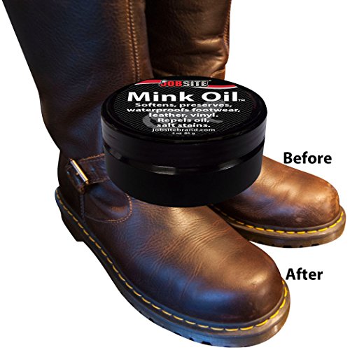 JobSite Premium Mink Oil Leather Waterproof Paste Softens, Preserves