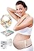 Maternity Belt Plus Baby Bib by HealthySam - Breathable Belly Band for Pregnancy - Lower Back and Pelvic Support - Comfortable Pregnancy Belt for Belly - One Size - Beige