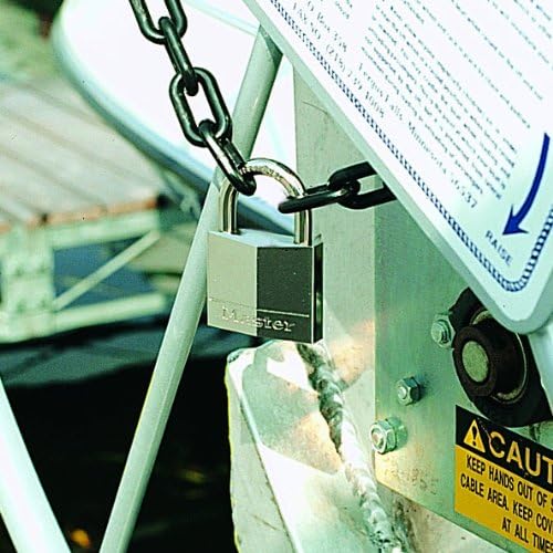 Master Lock 640EURD Marine Padlocks with Key, Grey, 6,5 x 4 x 1,3 cm, Standard, 6,5 cm x 4 cm x 1,3 cm - Image 4
