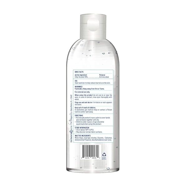 BLINC – ANTIBACTERIAL HAND SANITIZER WITH MOISTURIZING GEL, INFUSED WITH ALOE VERA, 5FL OUNCES, 8 BOTTLES