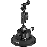 SMALLRIG 4.5" Suction Cup Mount with Ball Head Magic Arm - 5855 | Camera Mounts on Car Windshield or Window, Works for Action Cameras, for Action 6/5 Pro/4, for Insta360 X5, for GoPro 13/12