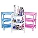 Storage Shelves,Crystalbabey Plastic Storage Shelves 3 Layers Floor Stand Rack Shelf Shower Organizer Kitchen Storage Bathroom Shelves for Home Household Kitchen (White)