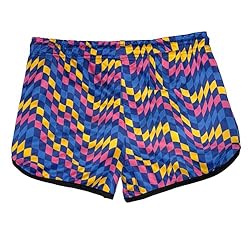 Mens Running Booty Shorts, Zippered Pockets, Rave
