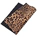 CHZIMADE A4 Size Leopard Printed Fabric Faux DIY Sheet Canvas Back Great for Hair Bows Making Craft (Leopard - A)