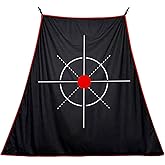 Doubleriver Golf Target Cloth - Heavy Duty Impact Screen for Golf Nets, Indoor/Outdoor Practice Hitting Training Aid with S-Hooks