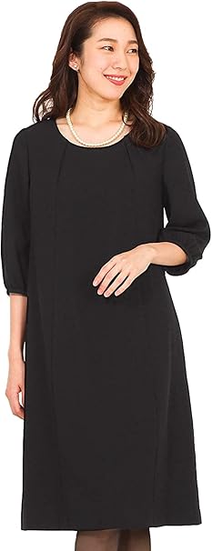 Amazon Co Jp アッドルージュ Addrouge ブラックフォーマル 喪服 ワンピース 礼服 レディース ロング丈 冠婚葬祭 夏 M5259 服 ファッション小物