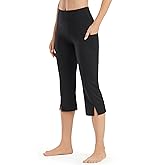 Promover Capri Pants for Women Bootcut Yoga Pants with Pockets High Waisted Flare Leggings Casual Work Pants