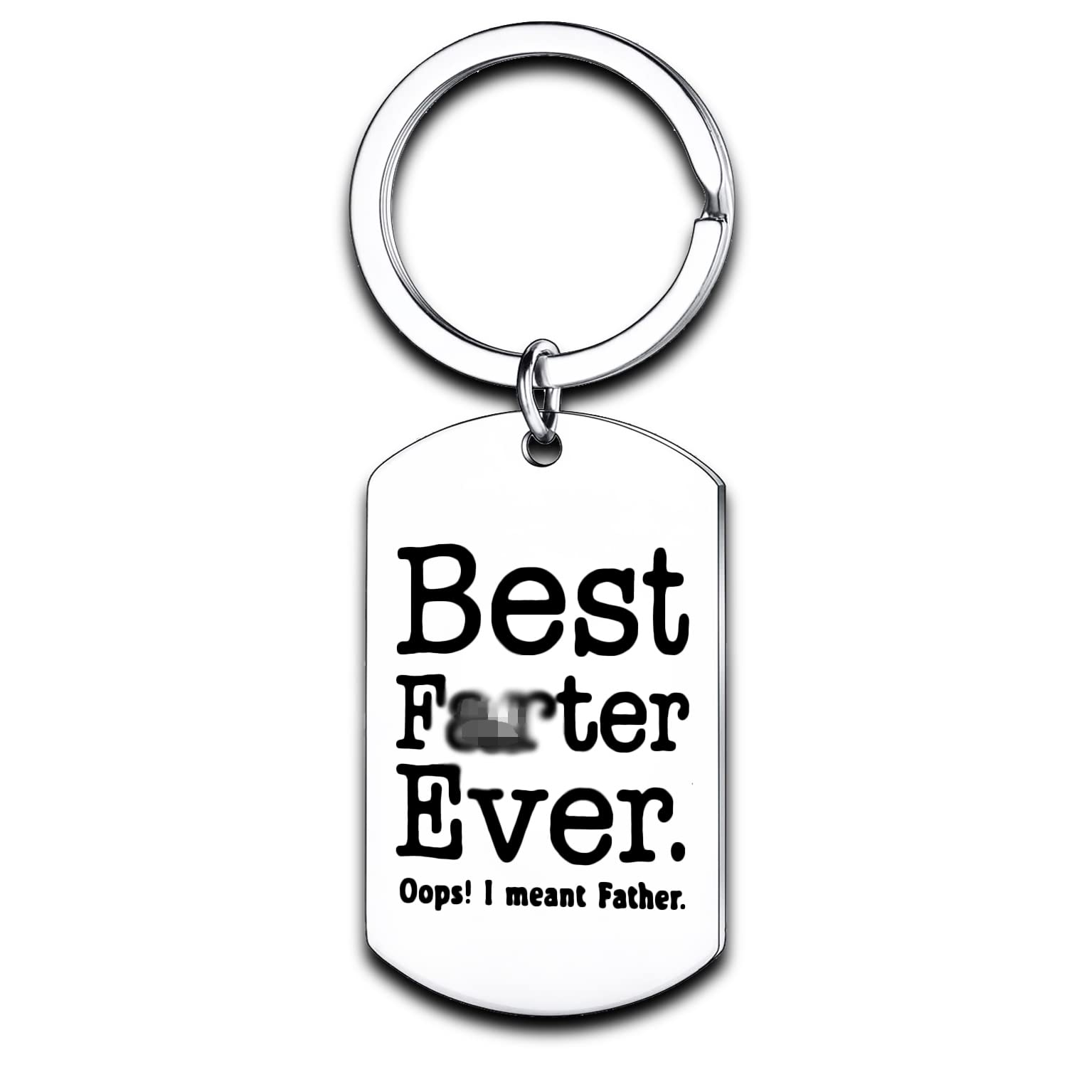 Nimteve Dad Gifts from Son Daughter Dad Keychain Father Keyring Key Tags for Daddy Papa Men Jewellery for Father's Day Birthday Gift (Funny Style- Best Farter Ever I Mean Father)