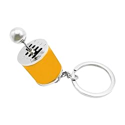 Kewucn Car Shifter Gear Keychain, Creative 6 Speed
