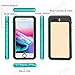 EFFUN iPhone 7 Plus/8 Plus Waterproof Case, IP68 Certified Waterproof Underwater Cover Dirtproof Snowproof Shockproof Case with Cell Phone Holder, PH Test Paper, Stylus Pen and Float Strap Aqua Blue