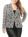 Allegra K Women Plus Size Shawl Collar Sheer Floral Lace Blazer