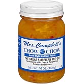 GOLDING FARMS Mrs. Campbell's All Natural Sweet Southern Chow Chow Relish, 16 Ounce Glass Jar