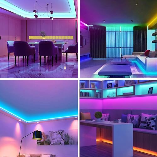 Tenmiro 30m (15m×2), RGB Led Strip, Flexible Multicolor Light Room Led with Remote Control, Used for Bedroom Home Decoration