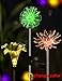 BRIGHT ZEAL Set of 3 Solar Powered Garden Stake Light with Vivid Figurines in Life Size - Lily, Dandelion, Sunflower - Led Solar Patio Lights - Garden Decor Solar Lights Stake Lights 2047N