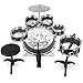 Best Choice Products 11-Piece Kids Beginner Drum Kit, Musical Instrument Toy Drum Set for Music Practice w/Bass, Toms, Snare, Cymbal, Stool, Stand Drumsticks - Black