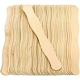 50 Natural Wavy Jumbo Wood Fan Handles Wedding Fan Sticks
