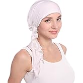 XIAOBLESS Pre Tied Chemo Head Scarf for Women - Slip On Bandana Headwrap Caps Cancer Turban Sleep Hair Cover Hat