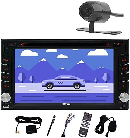 EinCar Pure Android 6.0 6.2 inch Double 2 Din Car Audio Stereo Support DVD CD Player In Dash GPS Navigation Head Unit Bluetooth WiFi Mirrorlink External Microphone OBD2 Steering Wheel Control