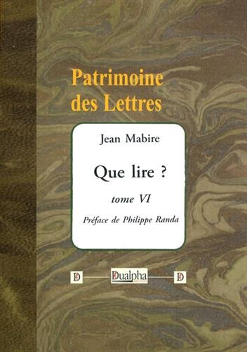 Que lire ?