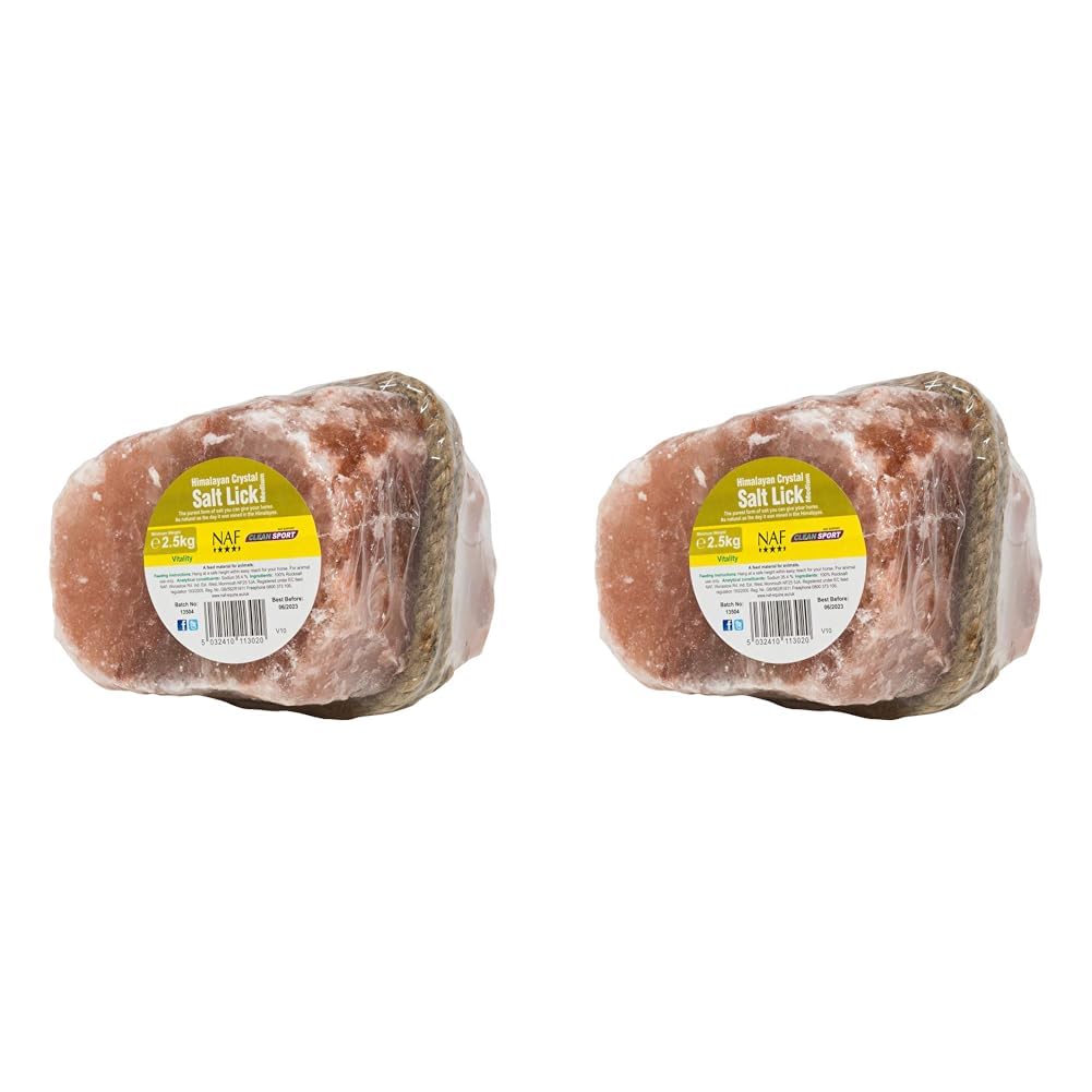 NAF Unisex NAF Himalayan Salt Lick Packaging may vary, Transparent, S UK (Pack of 2)