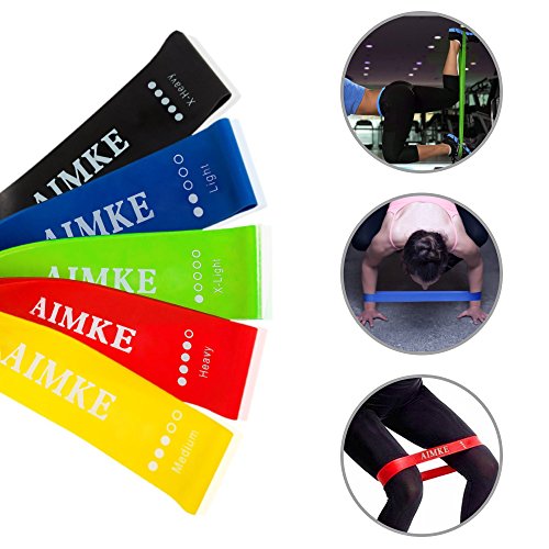AIMKE Resistance Bands, Resistance Loop Exercise Bands, Durable Pull Up Assist Bands, Stretch Bands for Physical Therapy, Workout Bands Set for Yoga, Home Gym