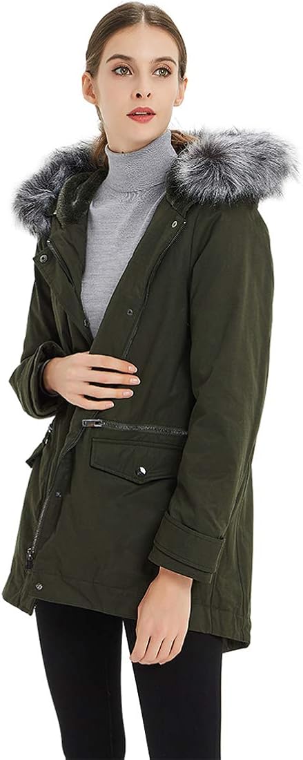womens military parka with hood