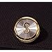 HJ Men's 2PCS Fashion Dazzle Tuxedo Shirts Platinum Plated Cufflinks Initial Letter 2 Color A-Z (Gold S), Small
