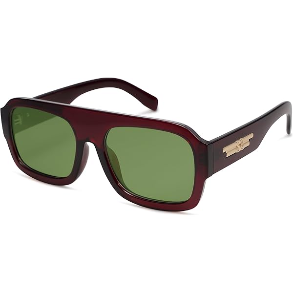 サングラス P23 51-19 Sunglasses Gunmetal Oversized Square Rimless Mirrored Polarized