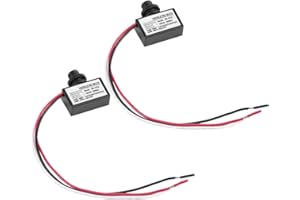 LELUKEE 2 Pack Light Control Sensor Button Switch,2 Pack Photoelectric Switch,120V AC Outdoor Hard-Wired Post Eye Light Control, Dusk to Dawn Sensor,with Automatic Illumination Detection Circuit