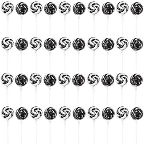 Black and White Swirl Lollipops - 40 Suckers
