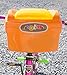 Volta Super Speed Style Cargo Bucket – Features Two Compartments – Easily Attaches to Handlebars and Comes On and Off – Compatible with Nearly All Bikes – Orange