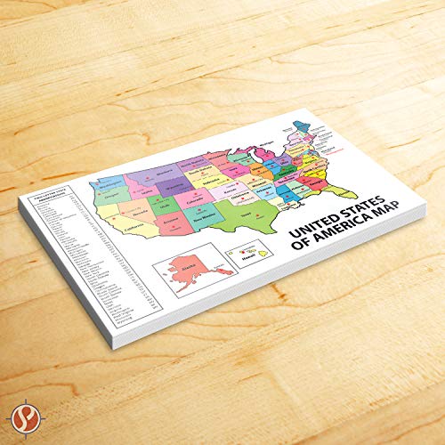 United States Map USA Poster, US Educational Map with State Capital