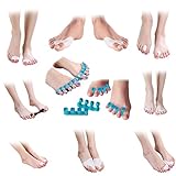 Bunion Relief Ultimate Bundle Package (Pack of 18) - Toe Straightener, Separator, Spreader, Corrector, Protector, Spacer & Stretcher - Bunion Night Splint, Shield, Support, Cushions, Bootie & Sleeve