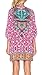 Women Bohemian Neck Tie Floral Print Ethnic Style Shift Dress (Large, Pattern 15)