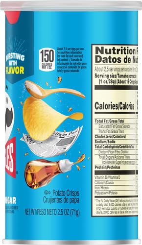 PRINGLES, SALT & VINEGAR, 2.5 OZ