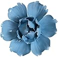 Insiswiner Ceramic Flowers Handmade Porcelain Decorative 3D Art Wall Hanging Decor Blue Peony 3.54"